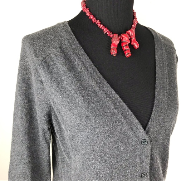 FOREVER 21 Angora Blend Cardigan Dark Grey M - Picture 3 of 9